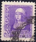 Stamps Spain -  ESPAÑA 1938 855 Sello Isabel la católica 20c. Usado