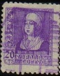 Sellos de Europa - Espa�a -  ESPAÑA 1938 855 Sello Isabel la católica 20c. Usado