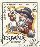 Stamps Spain -  AÑO SANTO COMPOSTELANO 1965. FIGURA DE PEREGRINO, VALOR FACIAL 2 Pts. EDIFIL 1673