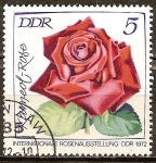 Stamps Germany -  Exposición Internacional de Rosas,1972 en DDR-cornalina Rose.