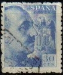 Stamps Spain -  ESPAÑA 1940 924 Sello º General Franco 30c
