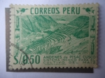 Stamps Peru -  Andenes de Pisac Cusco- Sistema Incaico para el Cultivo del Maiz