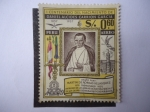 Stamps Peru -  Primer Centenario del Nacimiento de Daniel Carrion Garcia 1857-1957