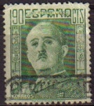 Stamps Spain -  ESPAÑA 1946 1000 Sello º General Franco 90c