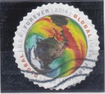 Stamps United States -  globo terráqueo