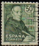 Stamps Spain -  ESPAÑA 1947 1011 Sello Personajes Padre Benito J. Feijoo Usado