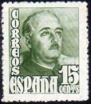Stamps Spain -  ESPAÑA 1948 1021 Sello Nuevo General Franco 15c Stamps
