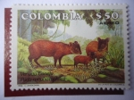 Stamps Colombia -  Venado Conejo - Pudu ephisatophiles
