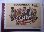 Stamps Colombia -  Censo 85