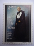 Stamps Colombia -  Monseñor José Vicente Castro  Silva 1885-1986 - Rector Colegio Mayor Del Rosario.,