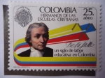 Sellos de America - Colombia -  Hermanos de las Escuelas Cristianas - De La Salle-Un Siglo de Labor Educativa en Colombia.