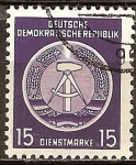 Sellos de Europa - Alemania -  Marca de servicio,circ/izq-DDR.