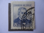 Stamps Chile -  Manuel Montt Torres  (1809-1880)