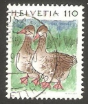 Stamps Switzerland -  1491 - Dos ocas