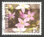 Stamps Switzerland -  1749 - Planta medicinal, centaurium minus
