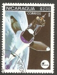 Stamps Nicaragua -  1168 - Intelsat, Telecomunicaciones internacionales por satélites