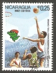 Stamps : America : Nicaragua :  1197 - XIV Juegos Centroamericanos y del Caribe, baloncesto