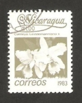 Sellos de America - Nicaragua -  1259 - flor cattleya lueddemannianax