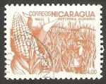 Stamps Nicaragua -  1305 - Reforma agraria, maiz
