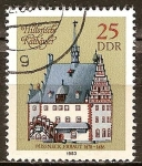 Stamps Germany -  Ayuntamientos históricos - Pößneck construido, 1478-1486-DDR.