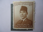 Stamps Indonesia -  Achmed Sukarno  (1901/70)