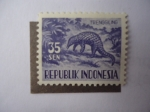 Stamps Indonesia -  Trenggiling.