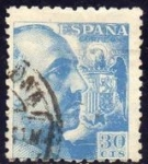 Stamps Spain -  ESPAÑA 1949 1049 Sello General Franco 30c Usado