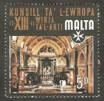 Sellos de Europa - Malta -  405 - Interior de la Catedral de San Juan