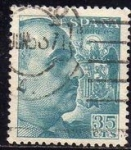Stamps Spain -  ESPAÑA 1949 1050 Sello General Franco 35c Usado