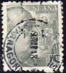 Stamps Spain -  ESPAÑA 1949 1051 Sello General Franco 40c Usado