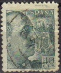 Stamps Spain -  ESPAÑA 1949 1051 Sello General Franco 40c Usado