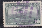 Stamps Costa Rica -  avión sobrevolando campo cultivo