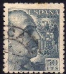 Stamps Spain -  ESPAÑA 1949 1053 Sello General Franco 50c Usado