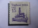 Sellos de Europa - Espaa -  Tugboat 1900s-USA.