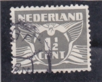Sellos de Europa - Holanda -  cifras en  escudo