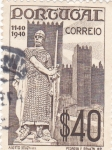 Stamps Portugal -  soldado y castillo