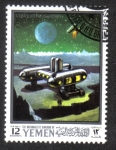 Stamps Yemen -  Apolo 10 - proyecto de exploración lunar