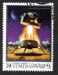 Stamps Yemen -  Apolo 10 - proyecto de exploración lunar