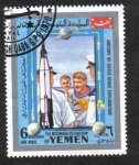 Stamps Yemen -  Exploración del Espacio