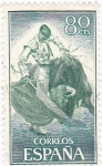 Stamps Spain -  1260 - Tauromaquia, derechazo
