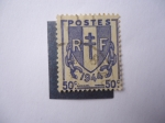 Stamps France -  Postes -1944.