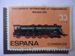 Sellos de Europa - Espa�a -  Ed: 2672 - XXIII Congreso Internacional de Ferrocarriles - Malaga 1982. - LOIcomotora Santa Fe.
