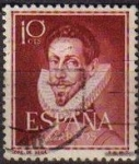 Sellos de Europa - Espa�a -  España 1950 1072 Sello º Literatos Lope de Vega Yvert 822 