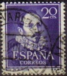 Stamps Spain -  España 1950 1074 Sello º Literatos Ruiz de Alarcón 20c Yvert 824 