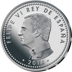 monedas del Mundo : Europa : Espa�a :  REY FELIPE VI 2014