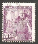 Stamps Spain -  1029 - General Franco y Castillo de la Mota