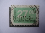 Stamps Argentina -  Cifras-Veintisiete Pesos-República Argentina.