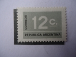 Sellos de America - Argentina -  Cifras-Doce Centavos-República Argentina.
