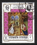 Sellos de Asia - Yemen -  La anunciación, de Francesco di Simone