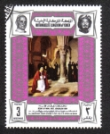 Stamps Yemen -  Quinto aniversario de Pablo VI visita a Jerusalén